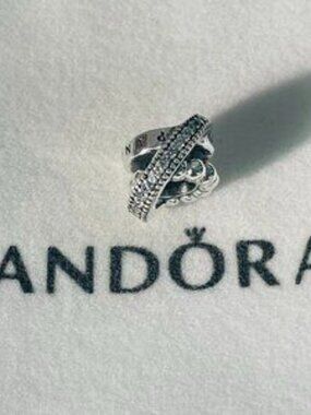 Pandora Signature Logo Pav�� & Beads Charm